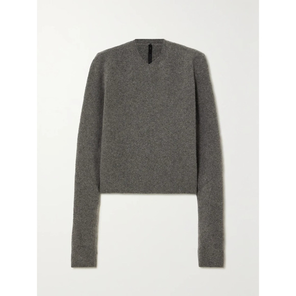 Petar Petrov 'Old School' Gray Stretch-Cashmere And Silk-Blend Sweater Size M